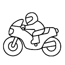 Desenho de moto para colorir, desenho gratuito