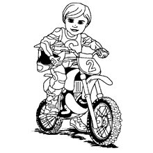 página para colorir de moto isolada para crianças 5162933 Vetor no