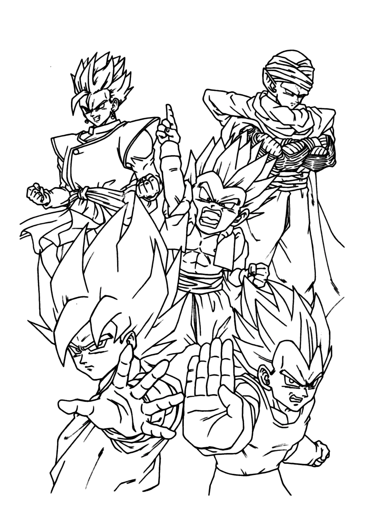 Vários personagens para colorir dragon ball - Imprimir Desenhos