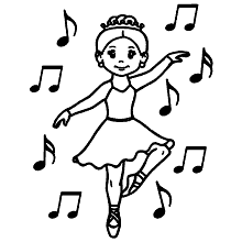 Desenhos de Bailarina Para Colorir e Imprimir - Pintar Grátis Online