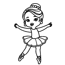 Desenhos de Bailarina Para Colorir e Imprimir - Pintar Grátis Online