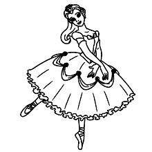 bailarina para colorir princesa