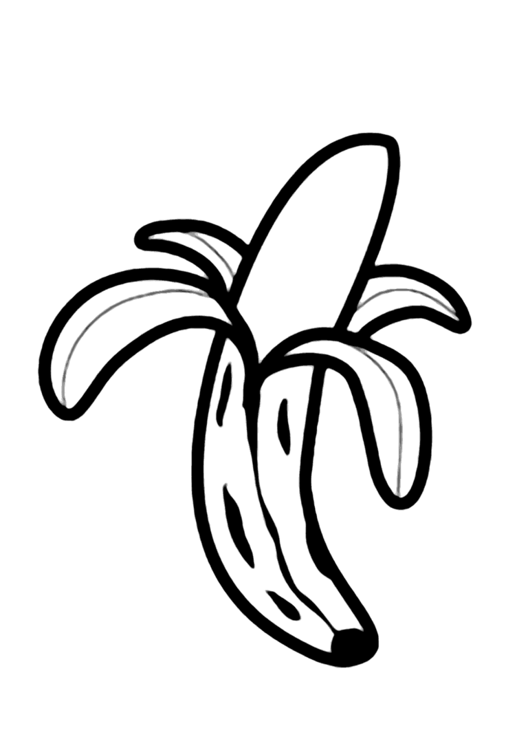 Banana para imprimir - Imprimir Desenhos