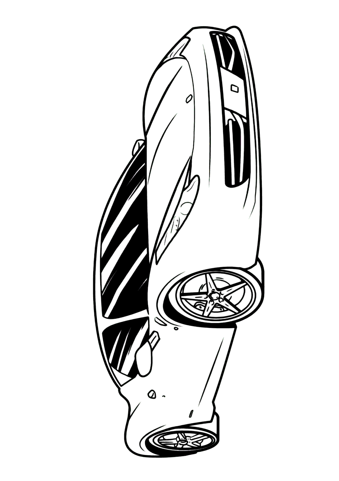 Carro bonito e detalhado para colorir Imprimir Desenhos