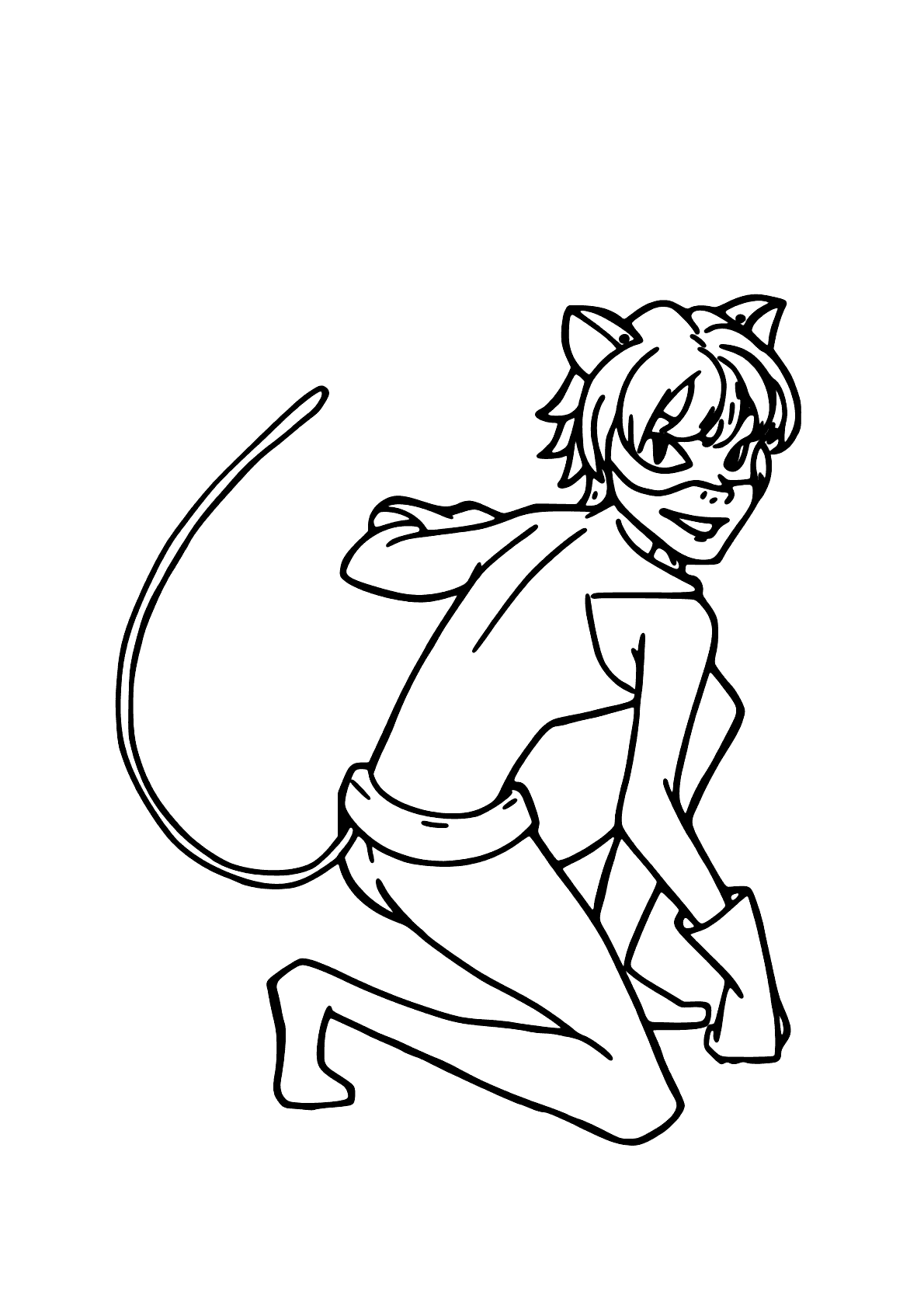 Chat Noir para colorir - Imprimir Desenhos