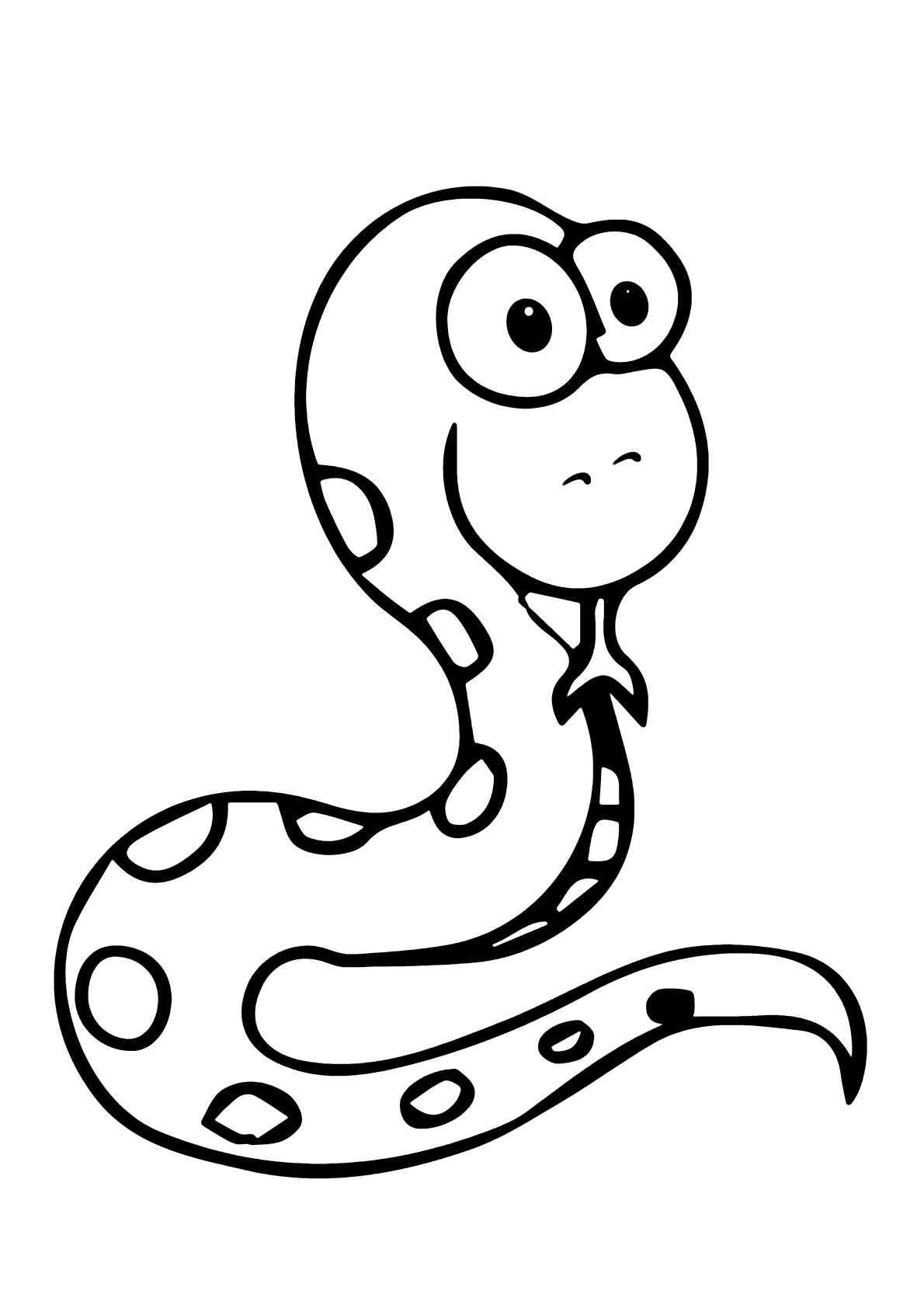 Desenho de cobra pequena fofa