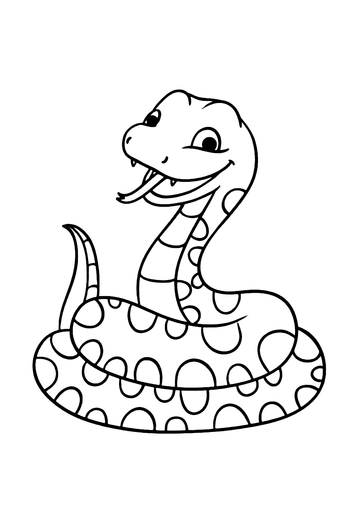 Desenho de Serpente grande para Colorir - Colorir.com