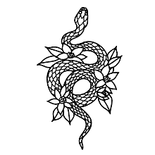 cobras para colorir flor de lotus