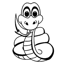 Desenhos para colorir de desenho de uma cobra fofa para colorir  