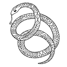 cobras para colorir formas geometricas