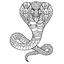 cobras para colorir mandala