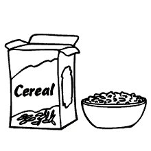 comida para colorir cereal