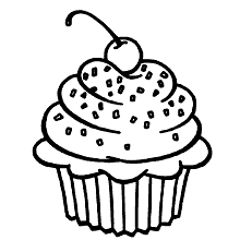 comida para colorir cupcake