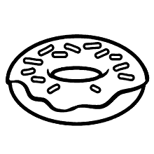 comida para colorir donut