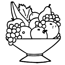 comida para colorir frutas