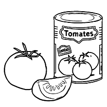 comida para colorir molho de tomate