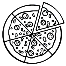 comida para colorir pizza