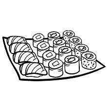 comida para imprimir sushi
