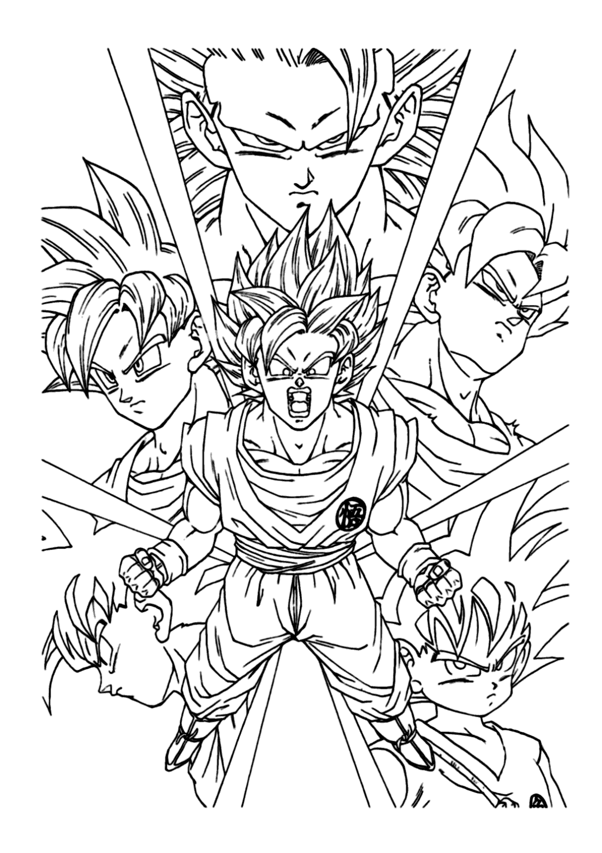 Vários personagens para colorir dragon ball - Imprimir Desenhos