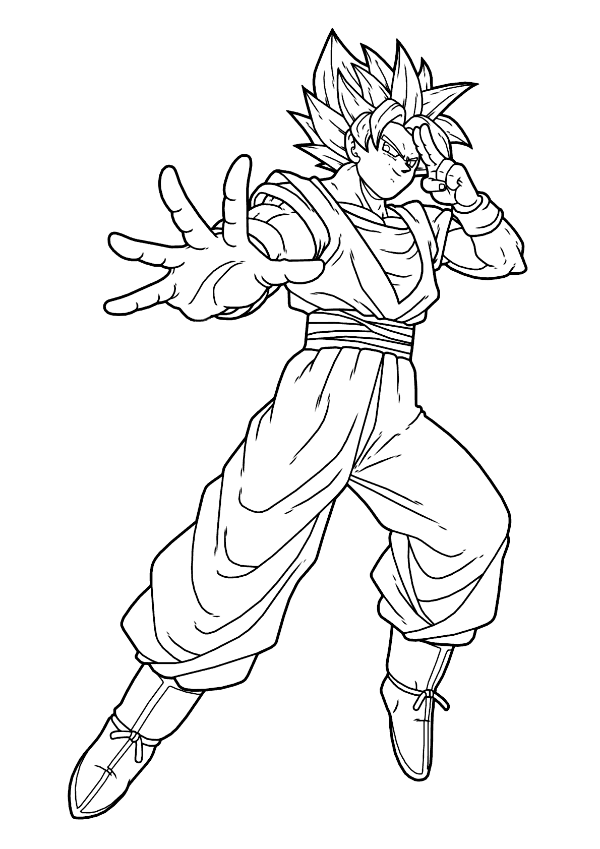 Goku para colorir in 2023  Dragon ball super artwork, Dragon ball