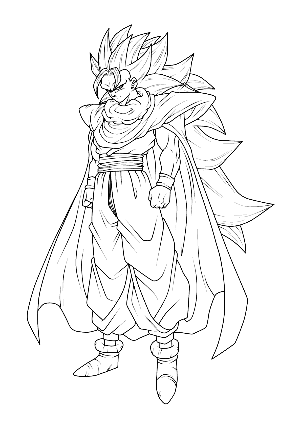 Desenho goku ssj 3  Goku, Goku desenho, Desenhos