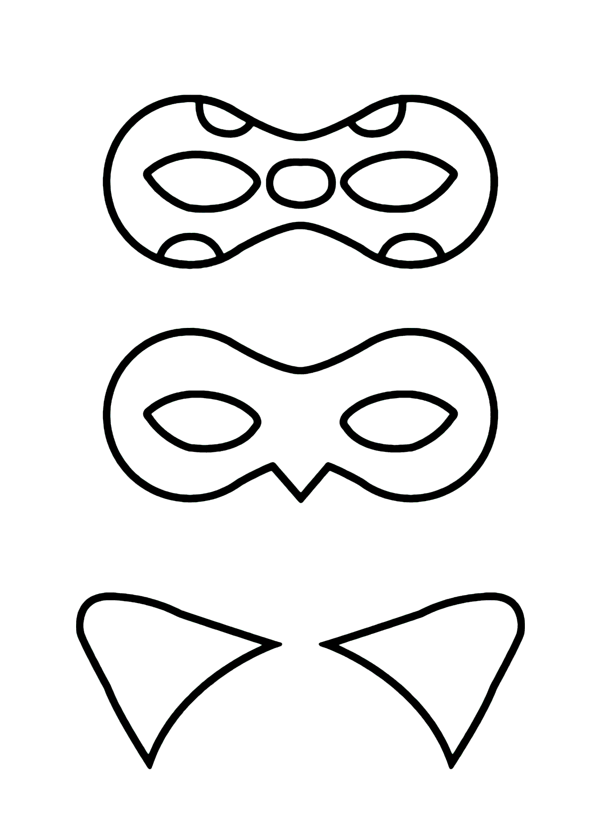 Ladybug mascaras para colorir - Imprimir Desenhos