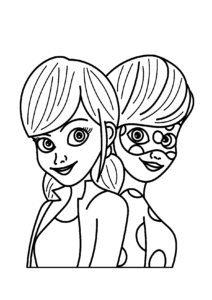 Ladybug e amiga para colorir - Imprimir Desenhos