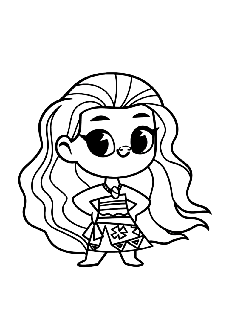 Moana Menina Para Colorir Imprimir Desenhos