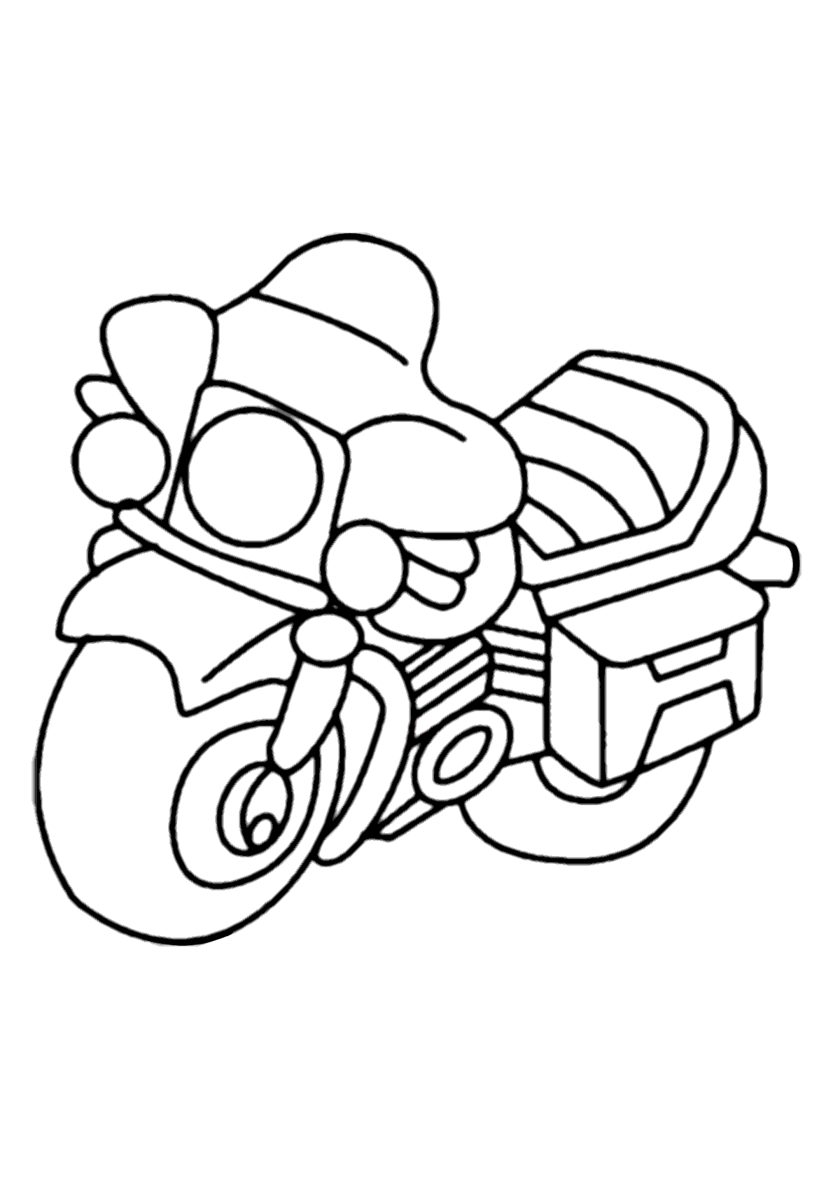 Moto infantil para colorir - Imprimir Desenhos