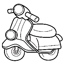 54 desenhos de motos para colorir