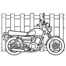 página para colorir de moto isolada para crianças 5162933 Vetor no Vecteezy