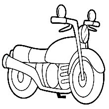 Moto contorno simples para colorir - Imprimir Desenhos