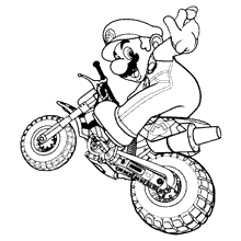 motos para colorir mario