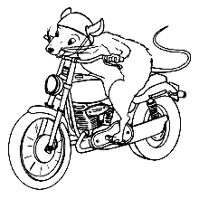 Desenho de Motoqueiro para Colorir - Alfabetizar com (Z)