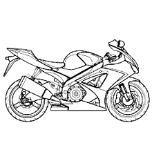 página para colorir de moto isolada para crianças 5162933 Vetor no