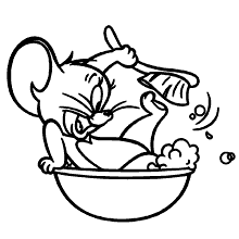 ratinho para colorir banho