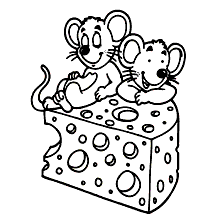 ratinho para colorir comiloes