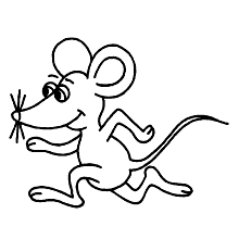 ratinho para colorir correndo