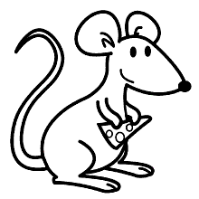 ratinho para colorir fofo
