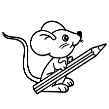 ratinho para colorir lapis