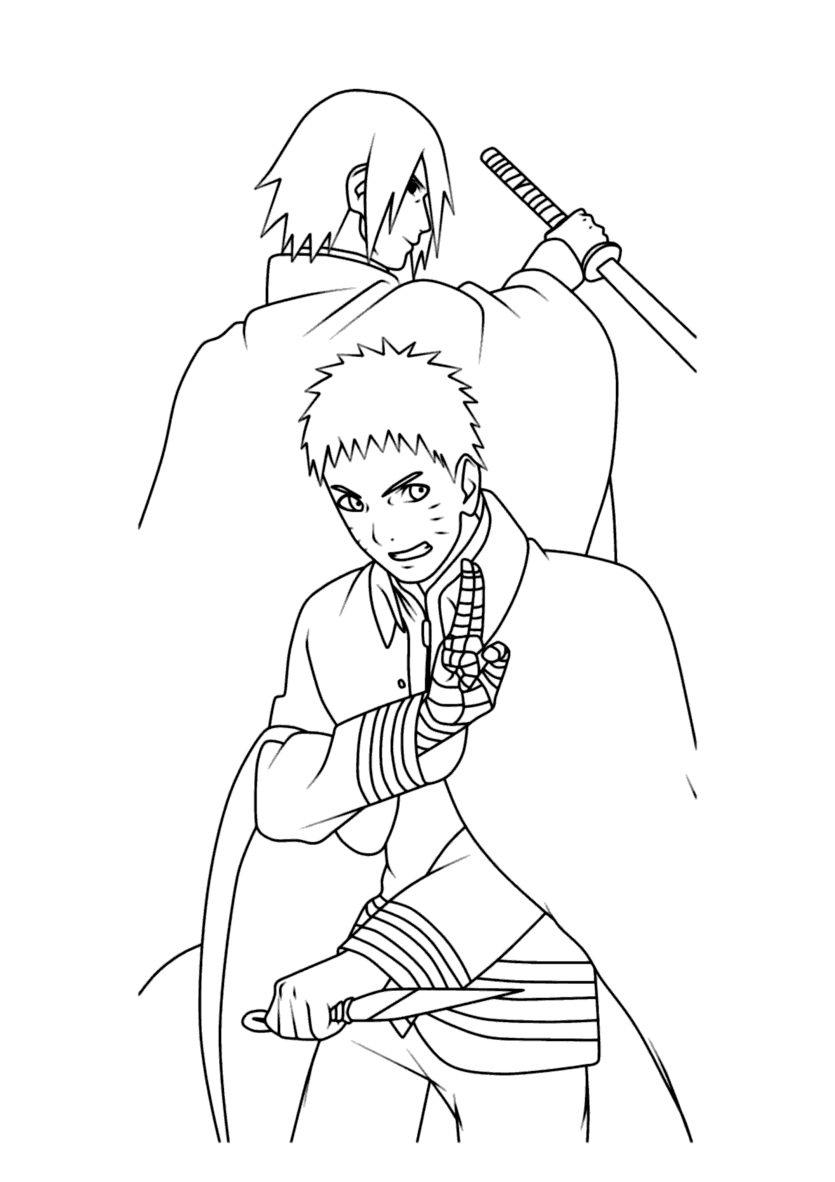 Desenhos de Naruto And Sasuke Para Colorir e Imprimir - Pintar