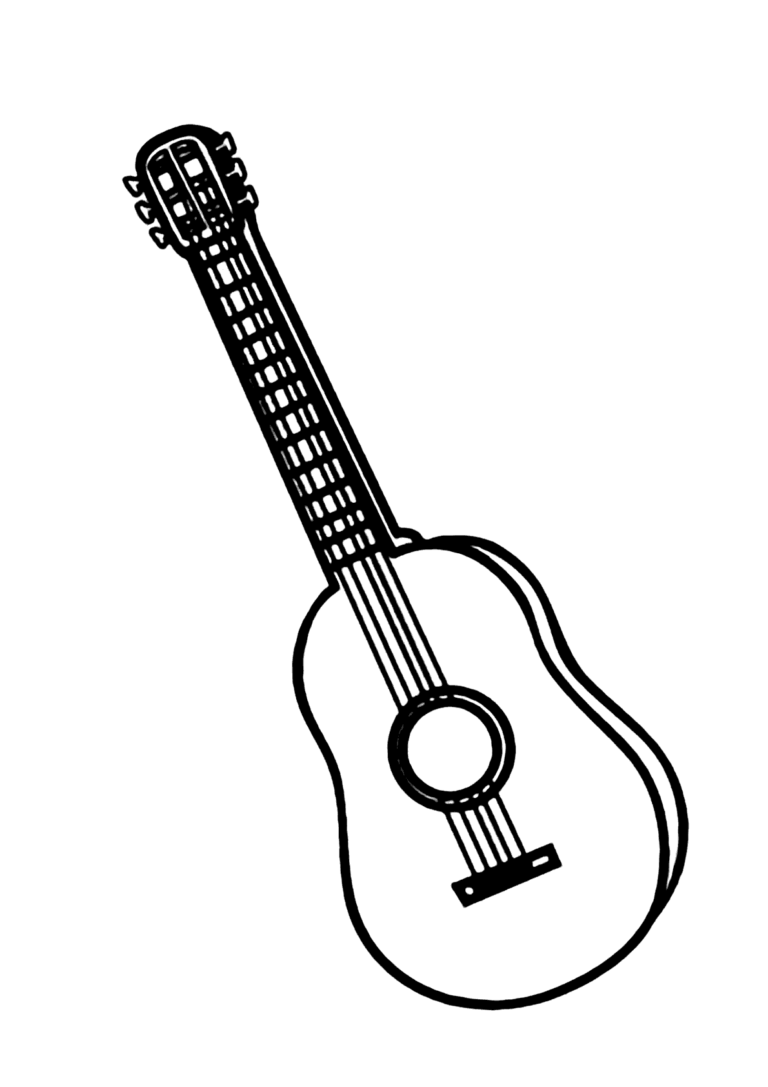 Violão junino para colorir - Imprimir Desenhos