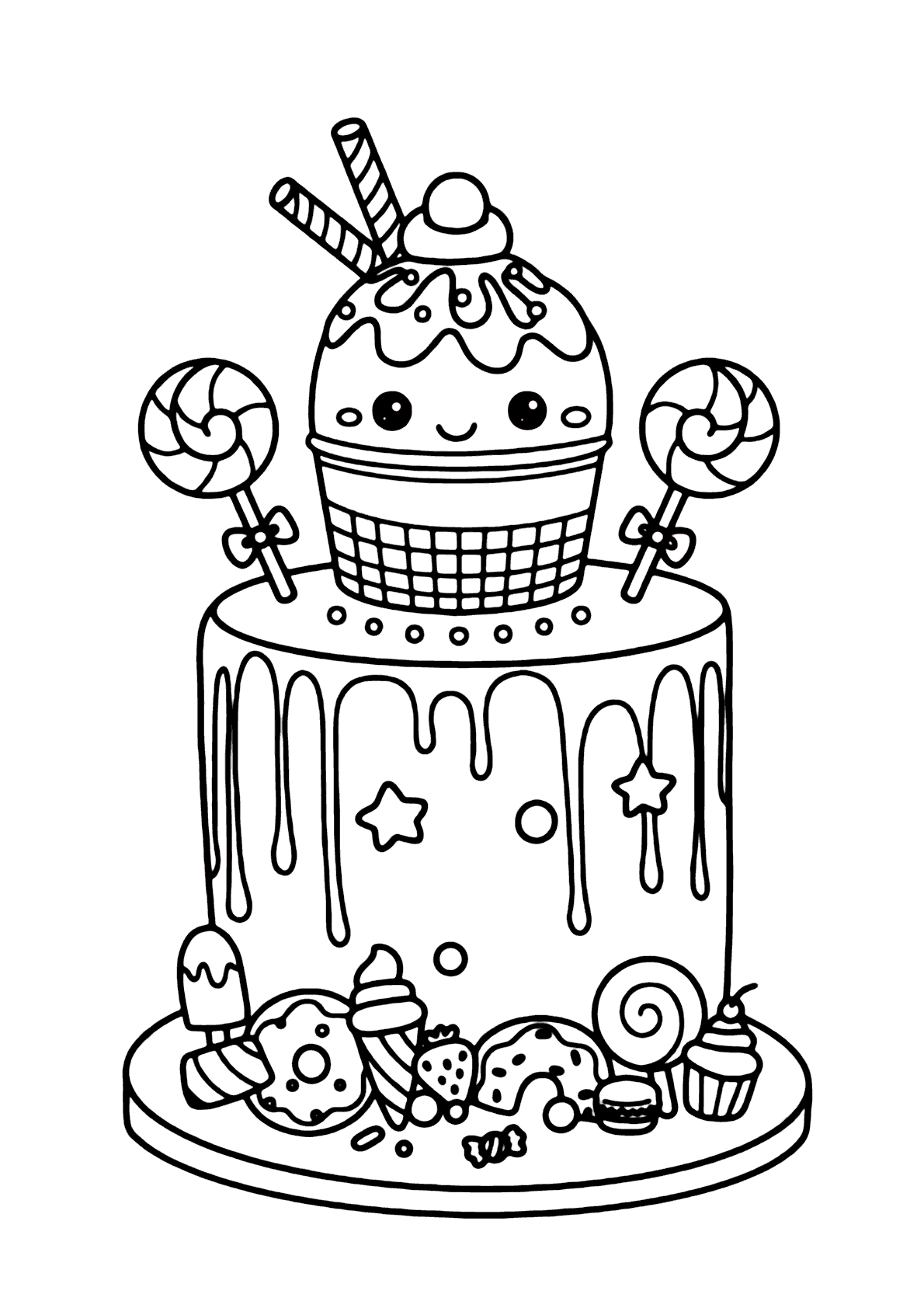 Desenhos De Doces Para Colorir E Imprimir Desenho De Flan De Doce De