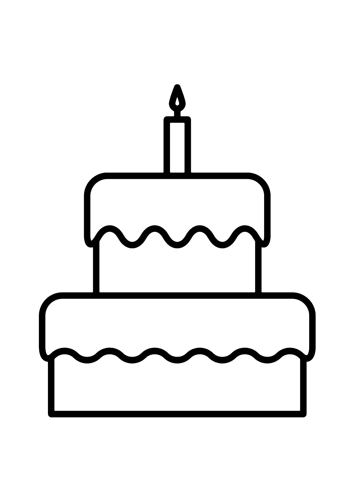 Bolo de aniversário desenho simples png em 2023