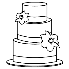 bolo para colorir casamento