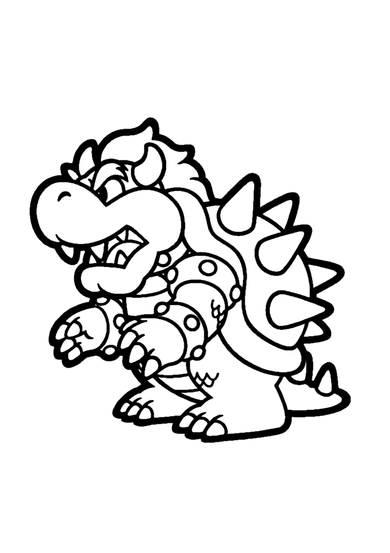 Bowser Mario Para Colorir Imprimir Desenhos