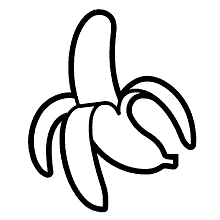desenhos faceis para colorir bananinha
