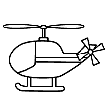 desenhos faceis para colorir helicoptero
