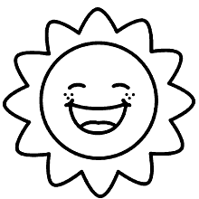 desenhos faceis para colorir sol