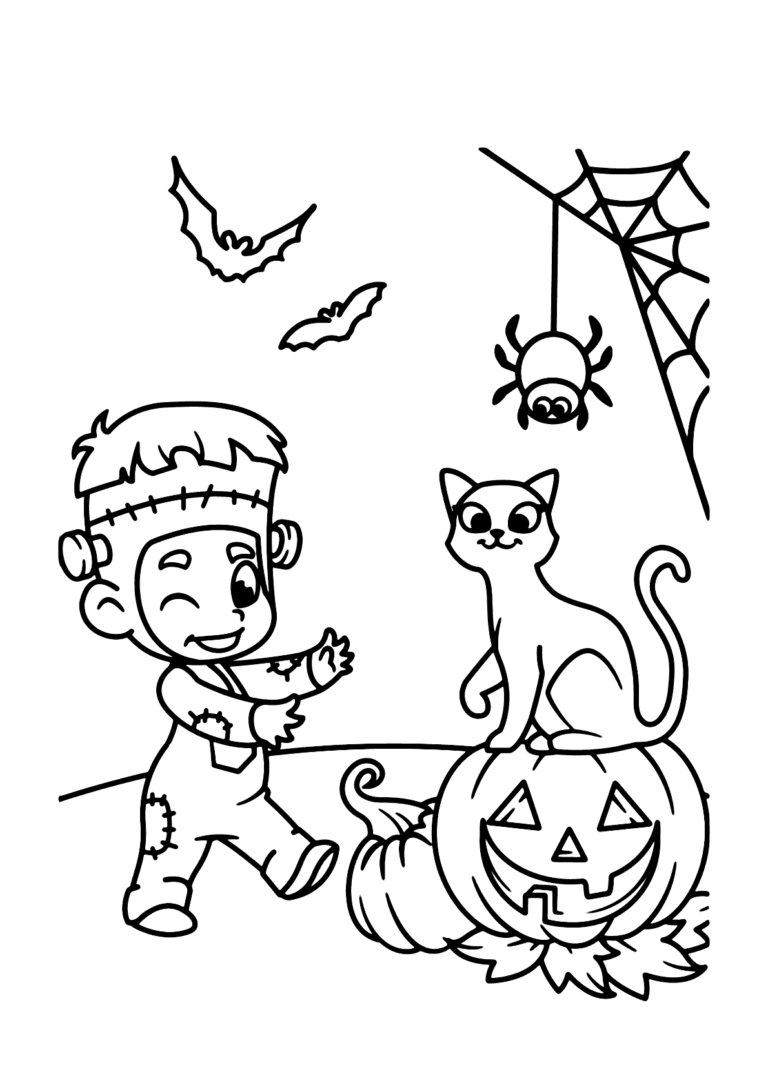 Dia das bruxas para colorir - Imprimir Desenhos